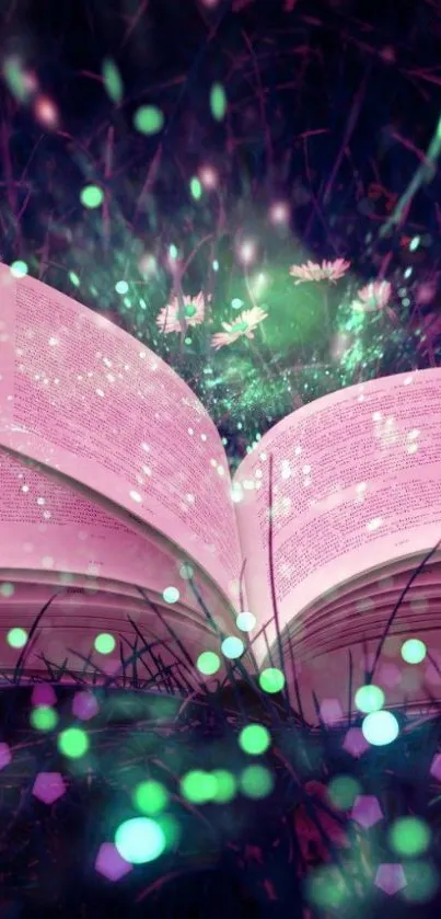 Magical open book emitting glowing light effects.