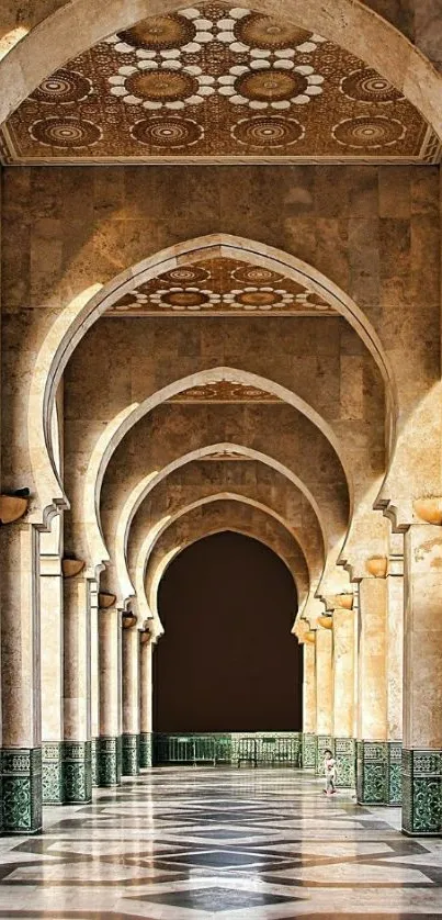 Elegant architectural arches in warm tones.