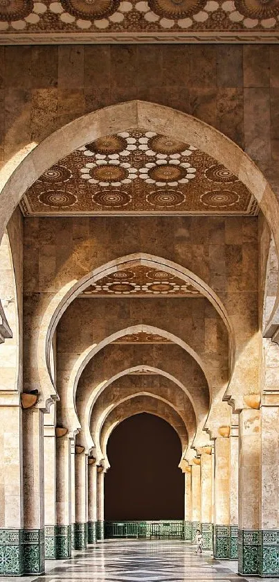 Elegant archway architecture with intricate details and earthy tones.