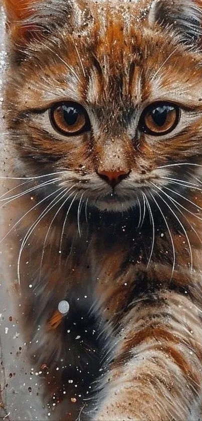 Close-up of a majestic cat with striking eyes.