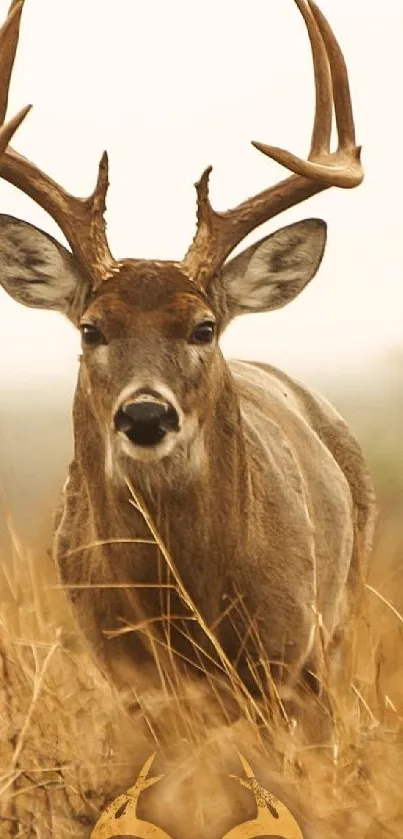 Majestic deer in a peaceful natural setting, ideal for mobile wallpaper.