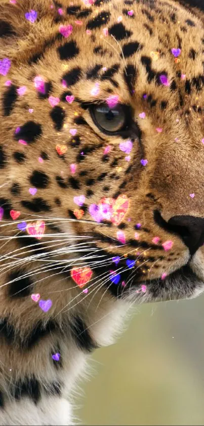 Close up of a majestic leopard with a natural background.