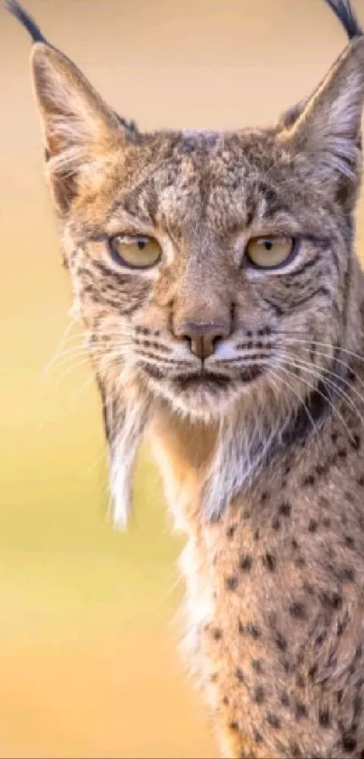 Close-up of a lynx in natural habitat.