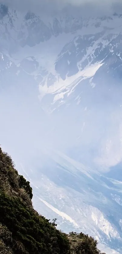 Majestic mountains with lush greenery in view.