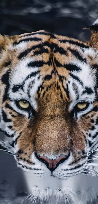 Majestic tiger close-up mobile wallpaper