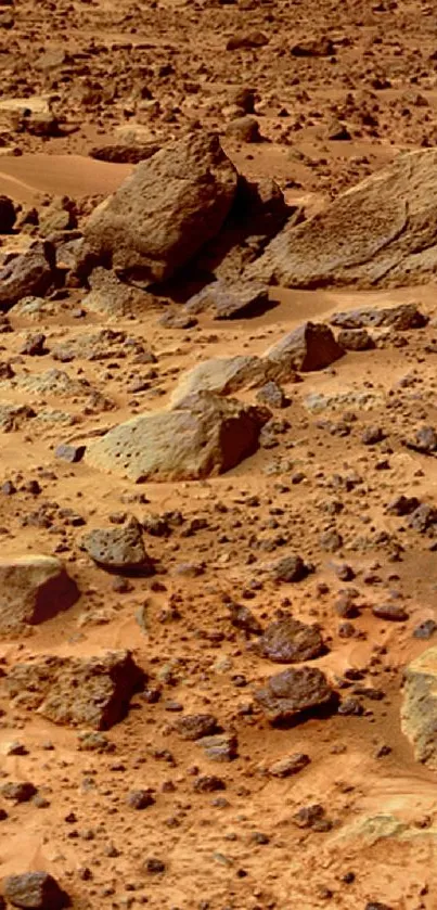 Mars rocky surface wallpaper with red terrain.