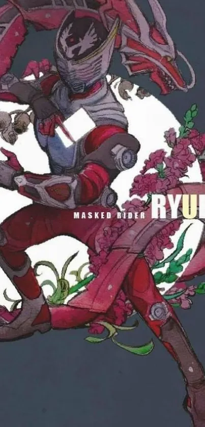 Artwork of Masked Rider Ryuki with dynamic colors.