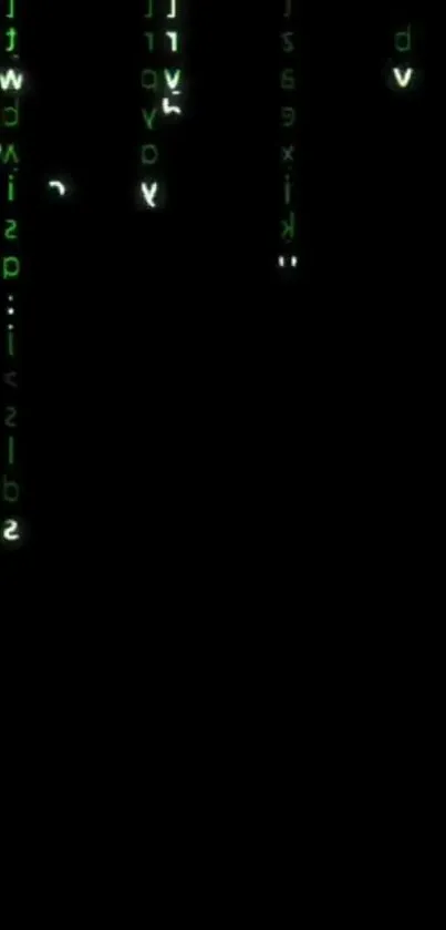 Green Matrix code mobile wallpaper design