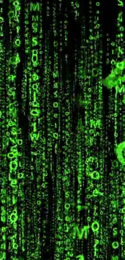 Matrix digital code green wallpaper design.