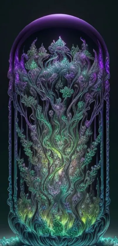 Intricate abstract art mobile wallpaper in vibrant colors.