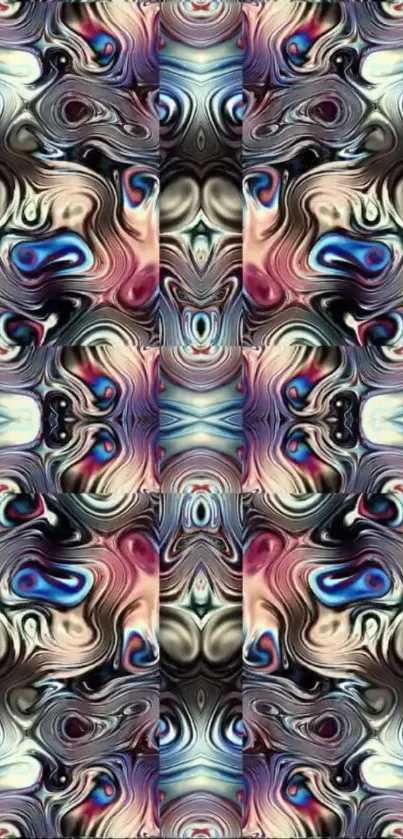 Abstract swirling pattern wallpaper for mobile device with vibrant colors.