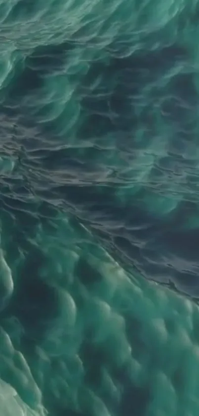 Teal ocean waves create a mesmerizing mobile wallpaper.