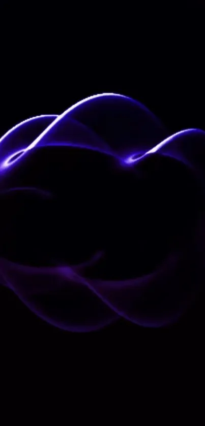 Purple waves abstract design with dark background.