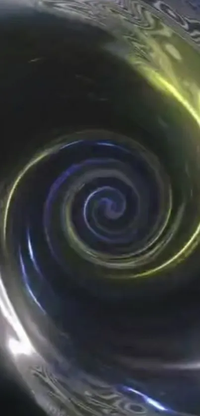 Mesmerizing spiral vortex with swirling colors.