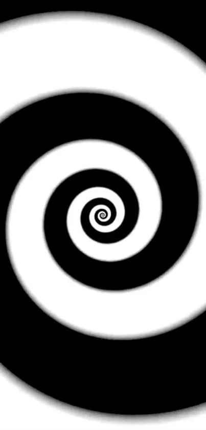 Mesmerizing black and white spiral wallpaper for mobile.