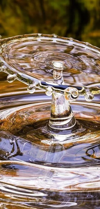 Artistic capture of water splash creating ripples.