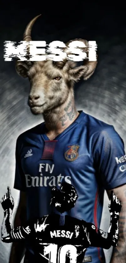 Messi goat creative art wallpaper for mobile.