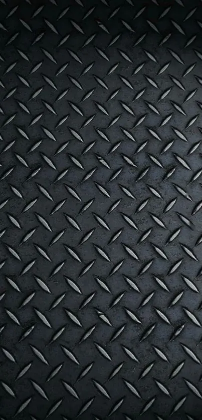 Dark gray metal diamond plate texture wallpaper.