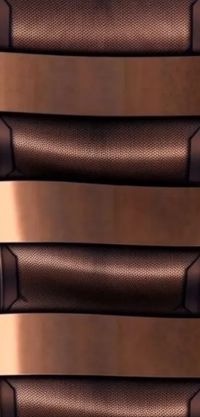 Copper metallic abstract wallpaper design.