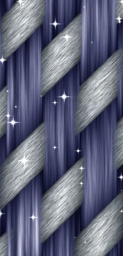 Dark blue and silver braided texture wallpaper for mobile phones.