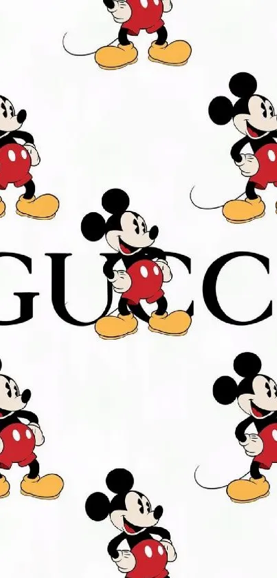 Stylish Mickey Mouse themed mobile wallpaper with a fashionable design.