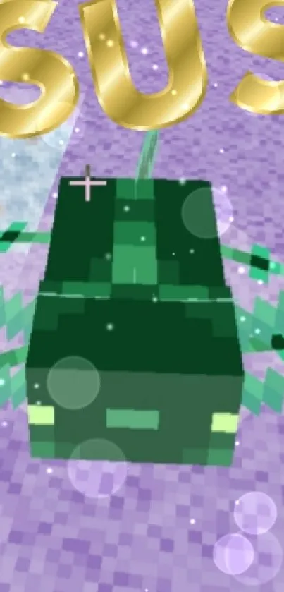 Minecraft Sus texture on a grassy background.