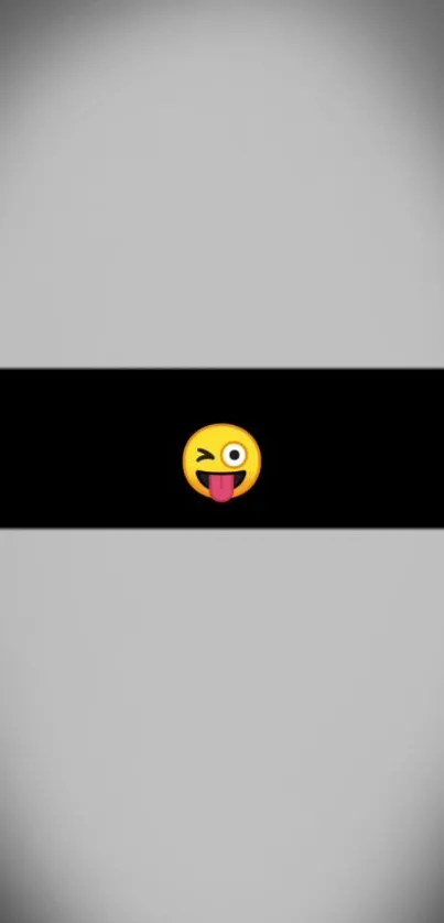 Minimal emoji on black stripe wallpaper for mobile.