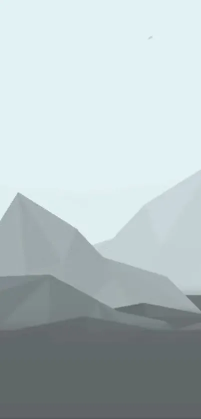 Minimalist geometric mountain design wallpaper