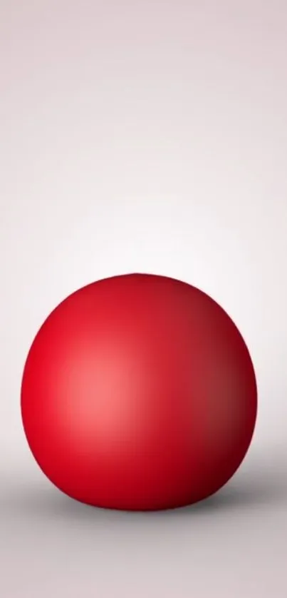 Red sphere on a light gray background.