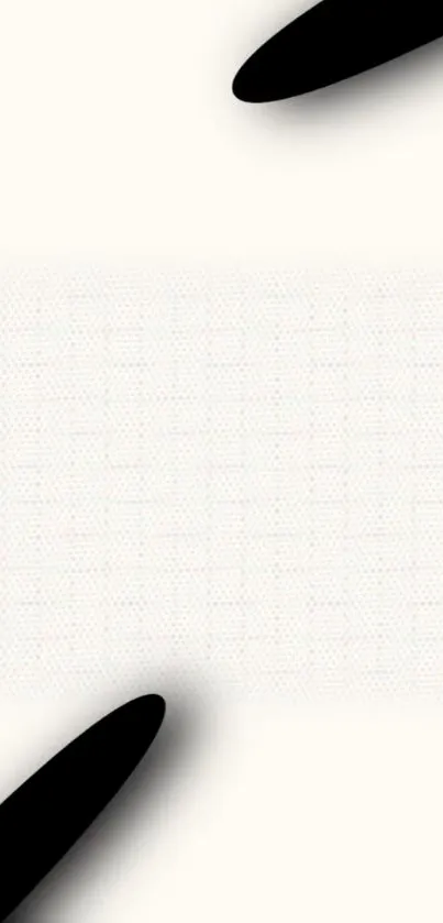 Minimalist abstract wallpaper with black brushstrokes.