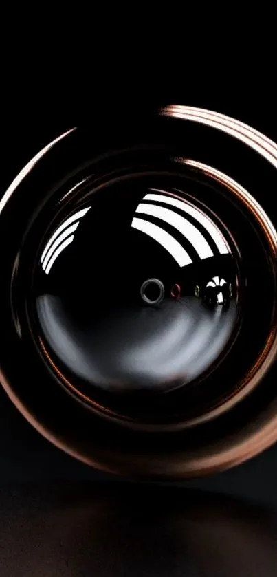 Abstract lens wallpaper with metallic hues