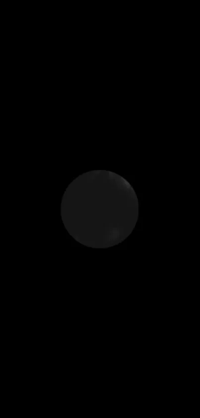 Minimal black circle on black background wallpaper.