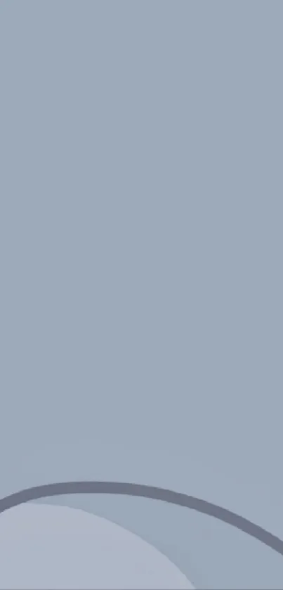 Minimalist light blue wallpaper with curved design.