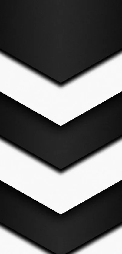 Minimalist black and white chevron wallpaper.