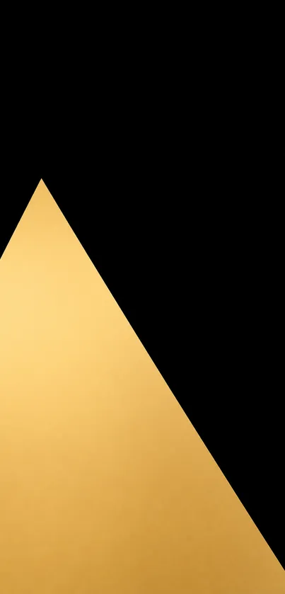 Minimalist gold triangle wallpaper with a sleek design.