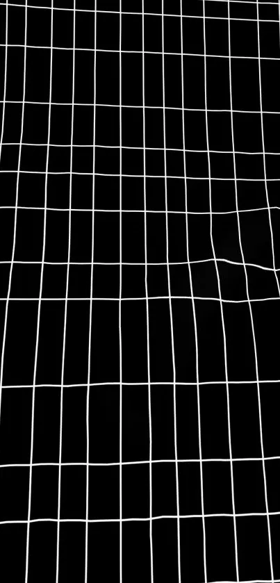 Minimalist black and white grid wallpaper with sleek lines.