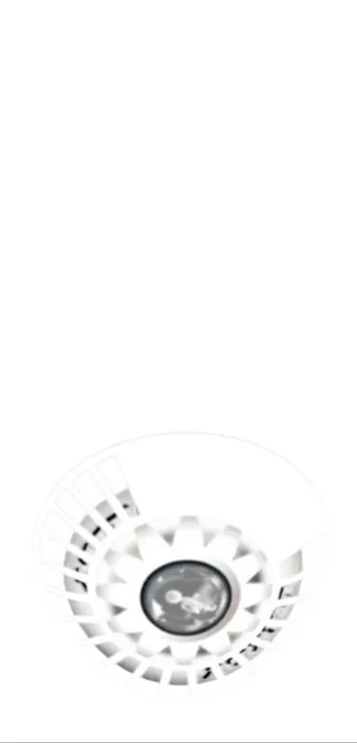 Minimalist white light fixture on a plain mobile wallpaper background.