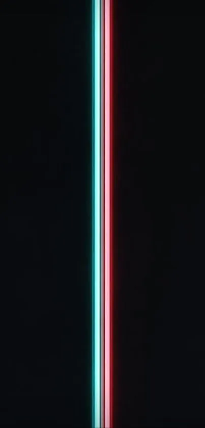 Minimalist neon lines on a sleek dark background.