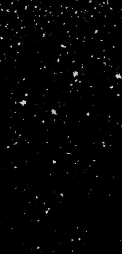 Minimalist wallpaper with white stars on black background.