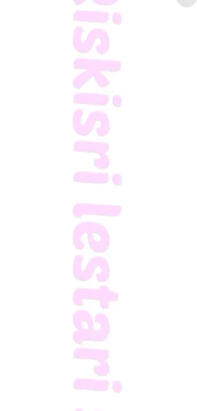 Minimalist wallpaper with pink text on white background.