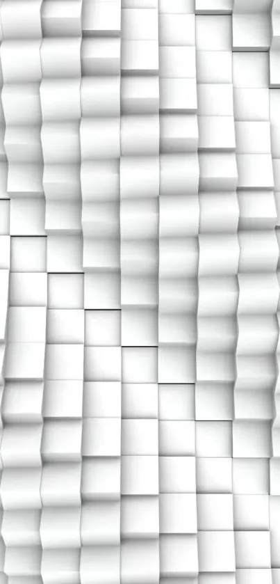 White 3D geometric pattern wallpaper for mobile devices.