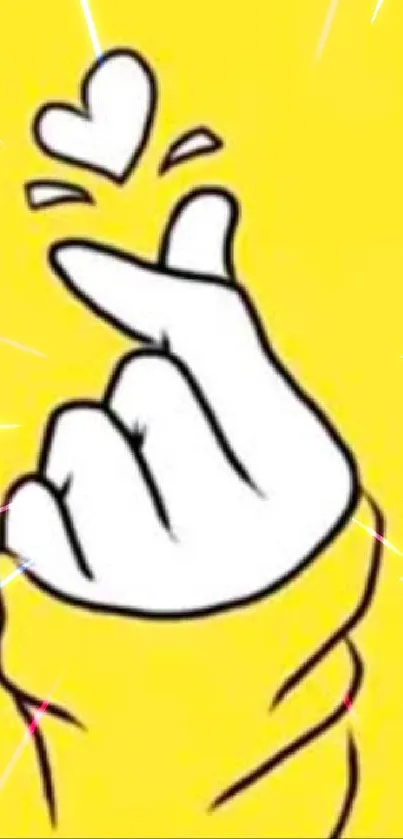 Minimalist hand illustration on vibrant yellow background.