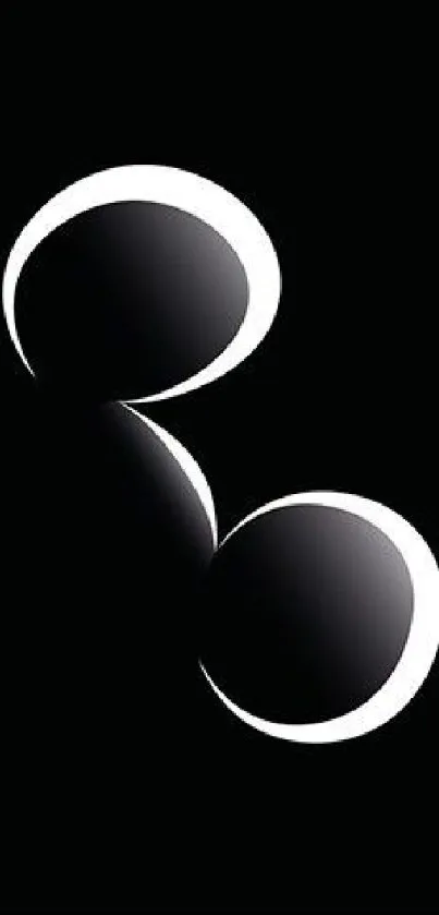 Minimalistic abstract black design with sleek shapes.