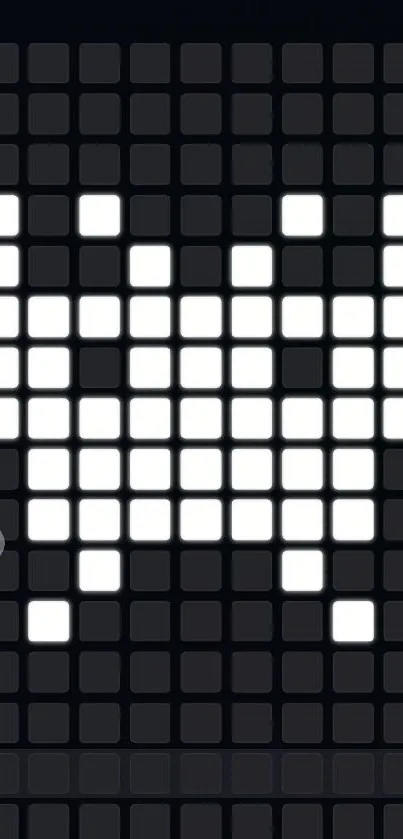 Minimalistic black grid pattern mobile wallpaper.