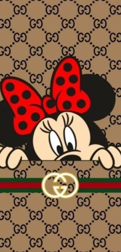 Minnie Mouse designer pattern mobile wallpaper