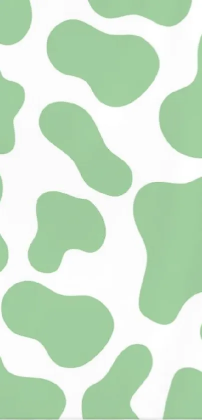 Mint green abstract pattern wallpaper with organic shapes.