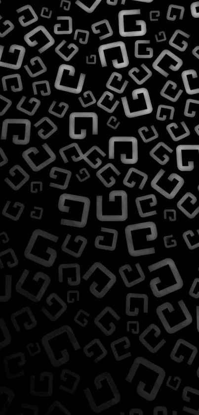 Abstract black geometric pattern wallpaper for mobile