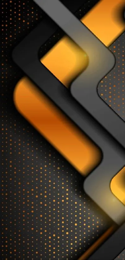 Abstract orange geometric mobile wallpaper with bold patterns.