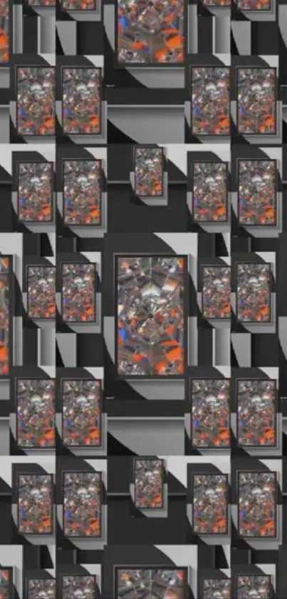 Stylish geometric pattern phone wallpaper.