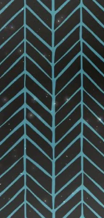 Chevron pattern wallpaper with black and teal design.